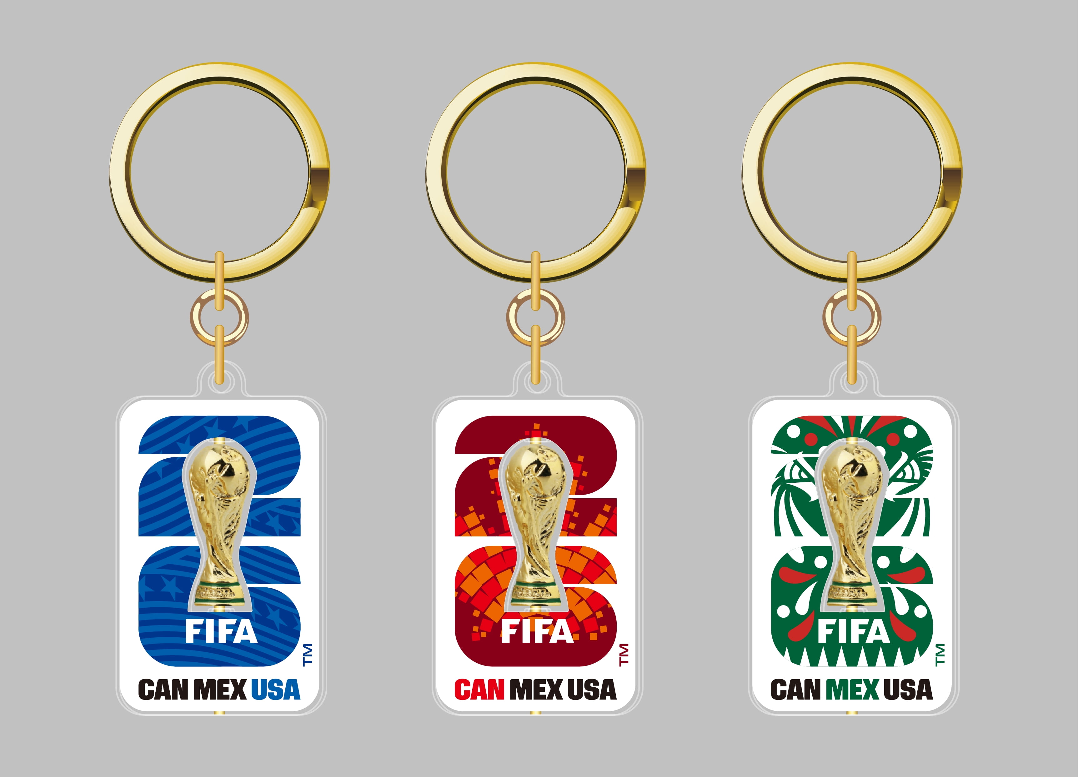 FIFA 2026 PORTE CLES TROPHEE ROTATIF 3D PAYS HOTES
