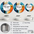 thumbnail image 4 of Designart "Blue Orange Mid-Century modern Reflections I" Collages Abstraits Miroir Rond pour Décoration Murale - Grand Miroir Rond Imprimé - Miroir Rond Mid-Century 29 Pouces x 29 Pouces Pouces, 4 of 5