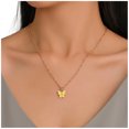 thumbnail image 1 of Jusqu'à 65 % de Rabais sur les Colliers SMihono pour Femmes Collier Papillon Doux Chaîne de Clavicule en Acrylique, 1 of 6
