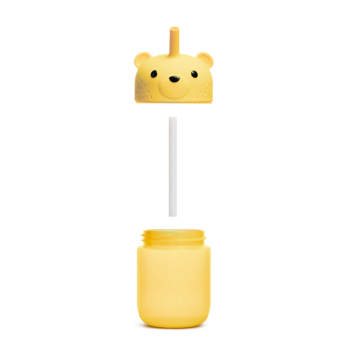 Munchkin Gentle™ Transition Honey Bear Straw Cup for Babies and Toddlers 6 Months and Up, Squeezable Sippy Bottle for Easy Drinking, 9 Ounce, Yellow