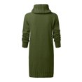 thumbnail image 5 of FVWITLYH Robes de Printemps pour Femmes Mode Imprimé Col en V Robe à Poches Tunique à Manches Longues Robe Décontractée Verte,TTG, 5 of 5