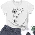 thumbnail image 4 of Plebaso T-Shirt Imprimé pour Femme Décontracté à Manches Courtes, T-Shirt Graphique à Col Rond, T-Shirts Amples d'Été 2025, 4 of 4