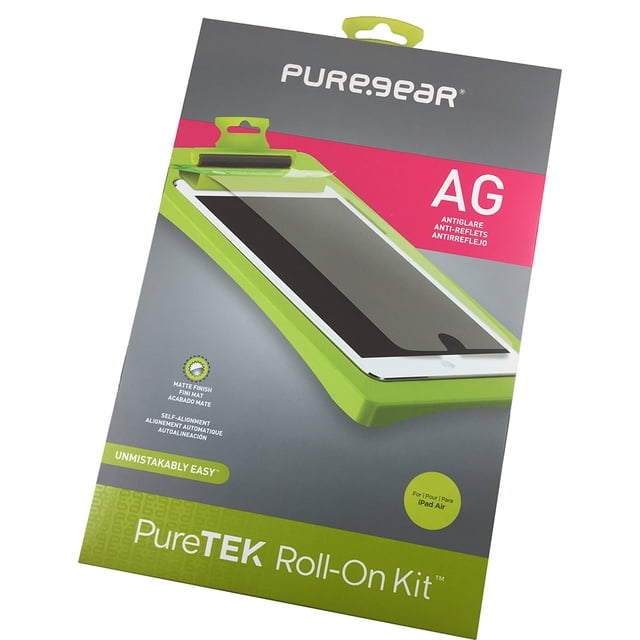 PUREGEAR PURETEK Ensemble de Protection d'Écran à Bille Antireflet avec Plateau + Rouleau pour APPLE iPAD AIR (et iPAD AIR 2)