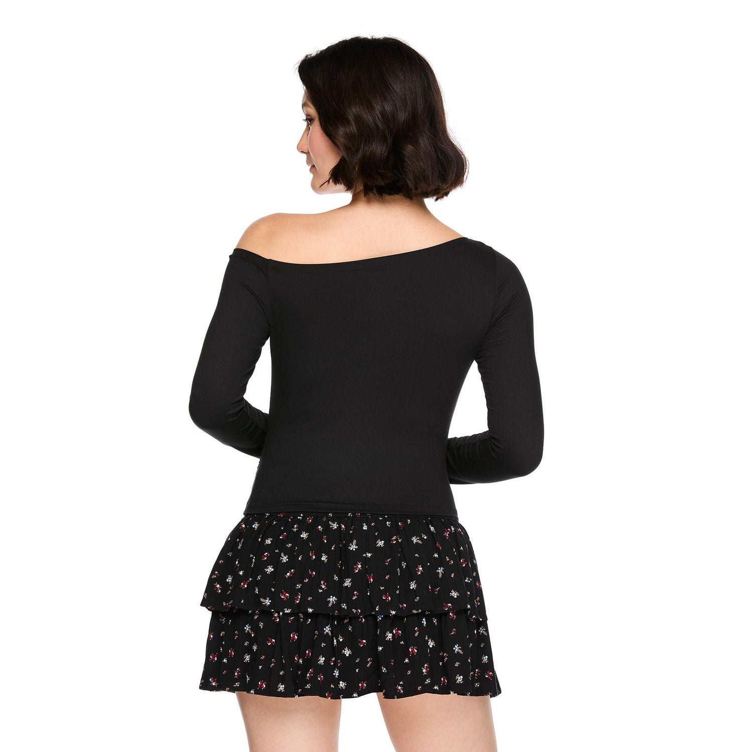 No Boundaries Women's Long-Sleeve Off-the-Shoulder Top