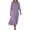 Purple, variant on Button-Down Dress For Women, Loose Fit with Pockets and Quarter Sleeves, Long Casual Maxi Dress for Spring and Summer