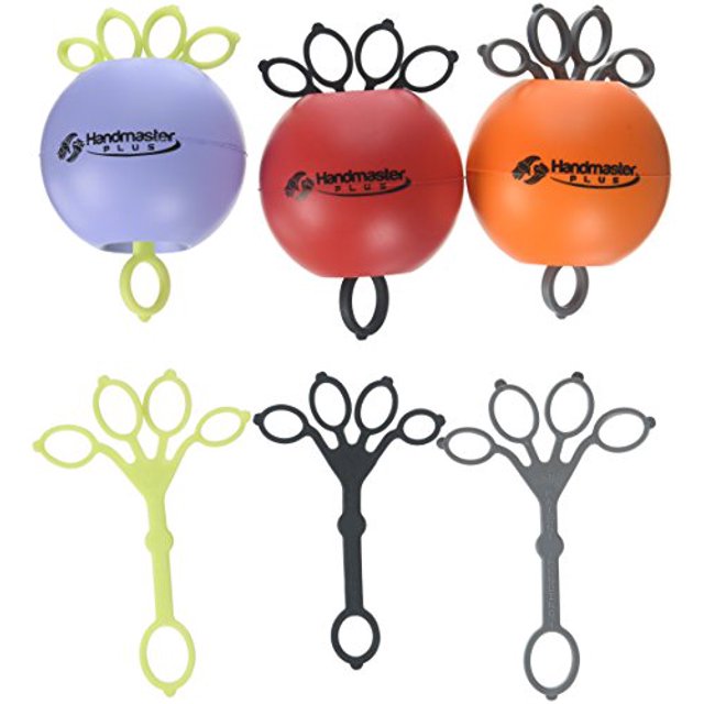 Handmaster Plus Thérapie Physique Exerciseur de Mains (Couleurs Peuvent Varier), Ensemble de 9 Pcs