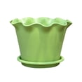 thumbnail image 3 of Sentmoon Plant Pots Flower Pots Outdoor Ruffled Plastic Flower Pots Lilies-style Wave-edged Pots Beautiful and Durables Indoor and Outdoor Flower Pots for Outdoor Gardens & Patios, 3 of 7