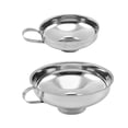 thumbnail image 1 of Product Category Funnel 2 Stainless Steel Wide Mouth Canning Funnel Set for Wide/Mouth Jars with Handle Food Grade Jam Funnel (Large + Small) Platform Rival Title Included for Reference 2PCS, 1 of 8
