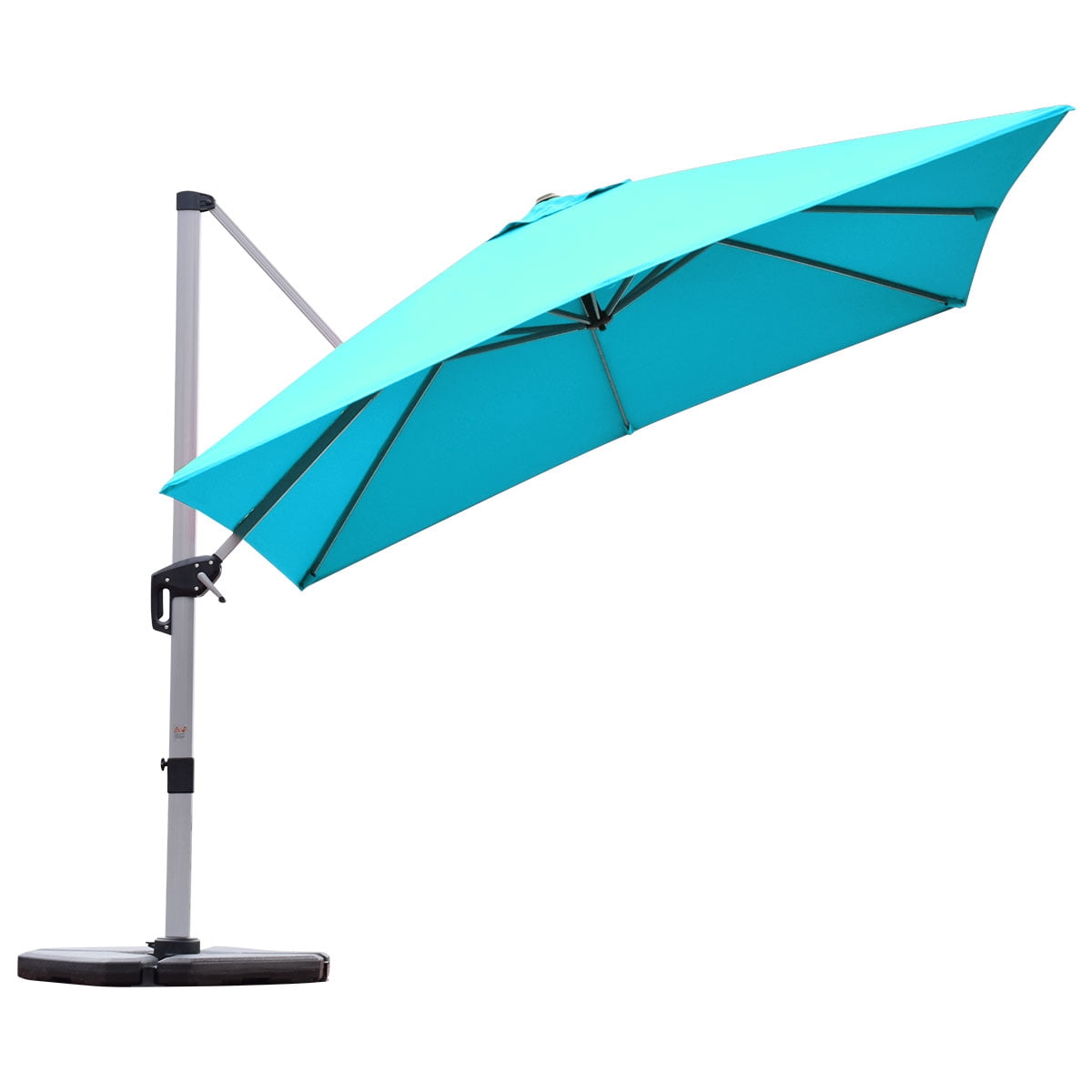 Patiojoy 10' Market Umbrella Outdoor Patio Square Offset w/Base Blue