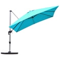 thumbnail image 1 of Patiojoy 10' Market Umbrella Outdoor Patio Square Offset w/Base Blue, 1 of 6