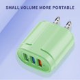 thumbnail image 3 of WIFKLSIIPG 3-port USB Charging Head Macaron Color Matching Charging Head Portable USB Charging Head, 3 of 4