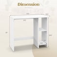thumbnail image 2 of Costway Petit Bureau d'Ordinateur avec Rangement Bureau d'Écriture Moderne avec Tablette Ajustable Blanc, 2 of 10