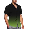 thumbnail image 1 of Pisexur Shirts for Man T Hommes Mode Décontractée Col Rabattu Imprimé Manches Courtes Chemise Boutonnée Blouse Vert Armée, Chemises de Golf Hommes & Chemises Hommes, 1 of 7