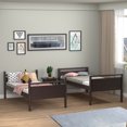 thumbnail image 4 of Costway Lit Superposé Simple sur Simple Convertible en 2 Lits Individuels en Bois Espresso, 4 of 10