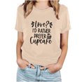 thumbnail image 2 of Valentine'S Day Gift for Women T-shirt à Manches Courtes Imprimé à Col Rond Casual, 2 of 8