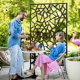 thumbnail image 2 of Outsunny Metal Privacy Screen W/ Expansion Screws Outdoor Divider, Irregular Fence, 2 of 9