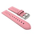 thumbnail image 3 of Extra Long (XL) 22mm GT Rally Perforated Leather Watch Strap Band, Stainless Steel Buckle, 3 of 7