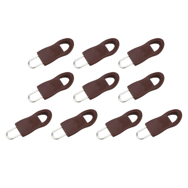 Abbracc 10 Pcs Étiquettes de Réparation Détachables pour Fermeture Éclair Marron 2.5x1.5cm
