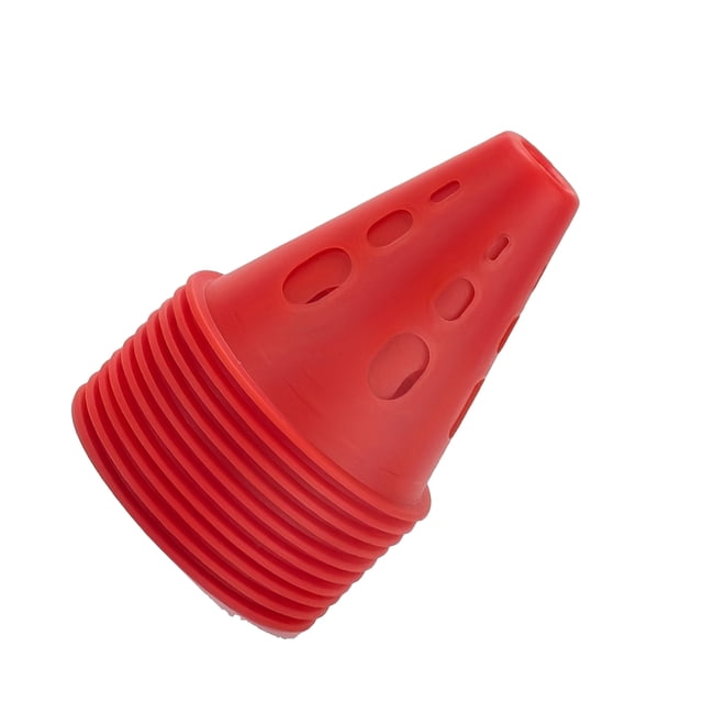 Decodeary 10pcs/set Roller Skating Pile Sturdy And Weather-Resistant For Indoor/Outdoor Activities Durable red 1Set