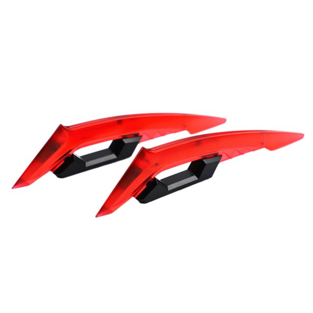 Decodeary Aileron Aérodynamique Aileron Aérodynamique Durable Moto Autocollant Moto Rouge 1Set