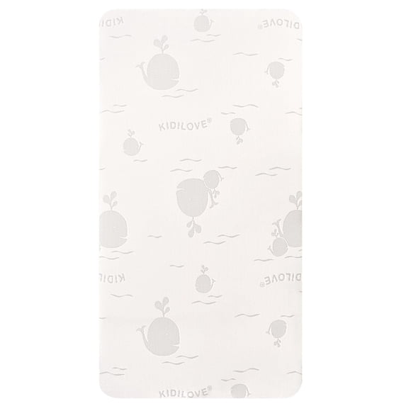 KidiLove Coziness 5" Baby and Toddler Bed Foam Mattress With Organic Cotton Cover In White
