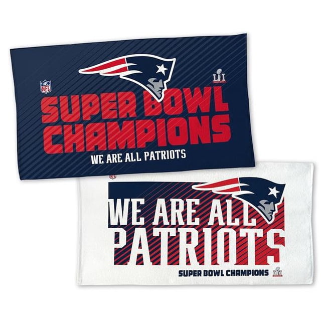 New England Patriots Towel 22x42 Locker Room Style Spectra Super Bowl 51 Champions Design