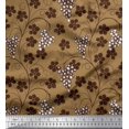 thumbnail image 1 of Soimoi Moss Tissu Georgette Feuilles & Raisins Imprimé Tissu de Couture Yard 42 Pouces de Large, 1 of 3