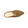 thumbnail image 4 of BLISSFUL STEP Women's Slides Block High Heels Slip on Pointed Toe Slide Mules Brown 8, 4 of 8