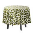 thumbnail image 1 of Vargottam Indoor/OutdoorRoundTablecloth 58 InchRoundTablecloth Waterproof PatioTableCloths- Spring/SummerTableCovers for Backyard CircularTable/BBQs/Picnic -Olive Green, 1 of 8