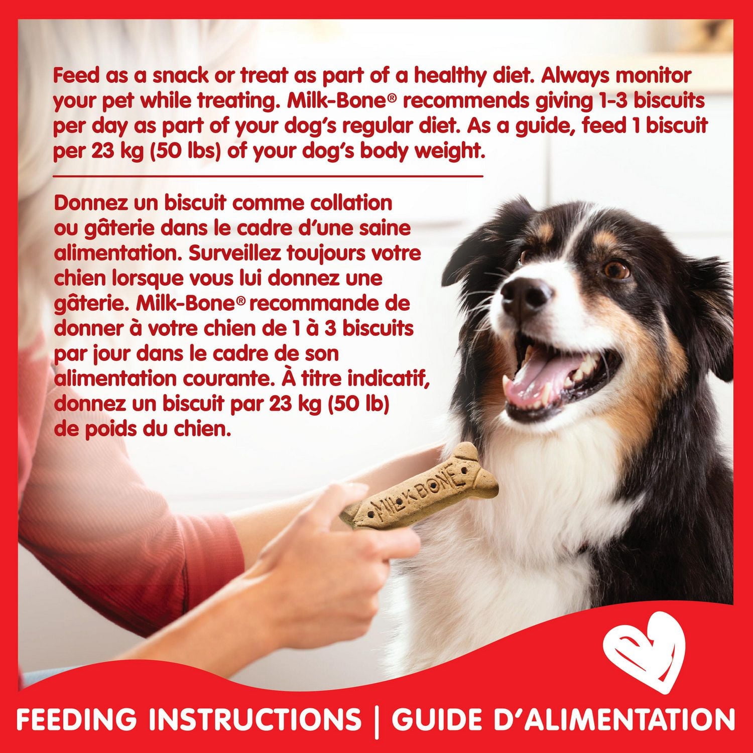 Milk-Bone Gâteries pour Chiens, Biscuits Croustillants Originaux, Grande 2kg