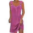 thumbnail image 1 of Robe d'Été pour Femmes Couleur Unie avec Poches Sans Manches Col en V, Robe d'Été pour Femmes, Robe d'Été pour Femmes, 1 of 5