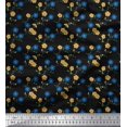 thumbnail image 1 of Soimoi polyester Crepe Fabric Leaves & Floral Print Fabric by Yard 42 Inch Wide, 1 of 3