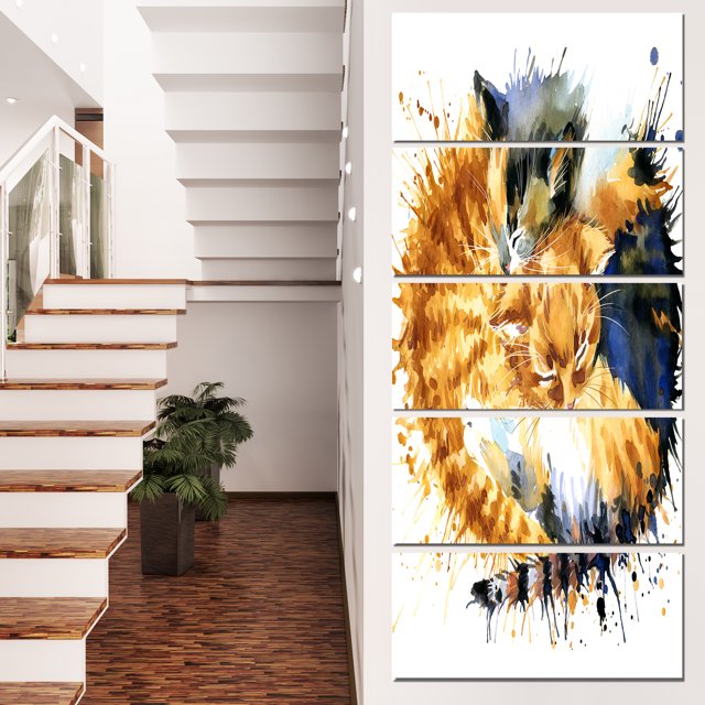Illustration Graphique Cute Kitten - Art Mural sur Toile d'Animal