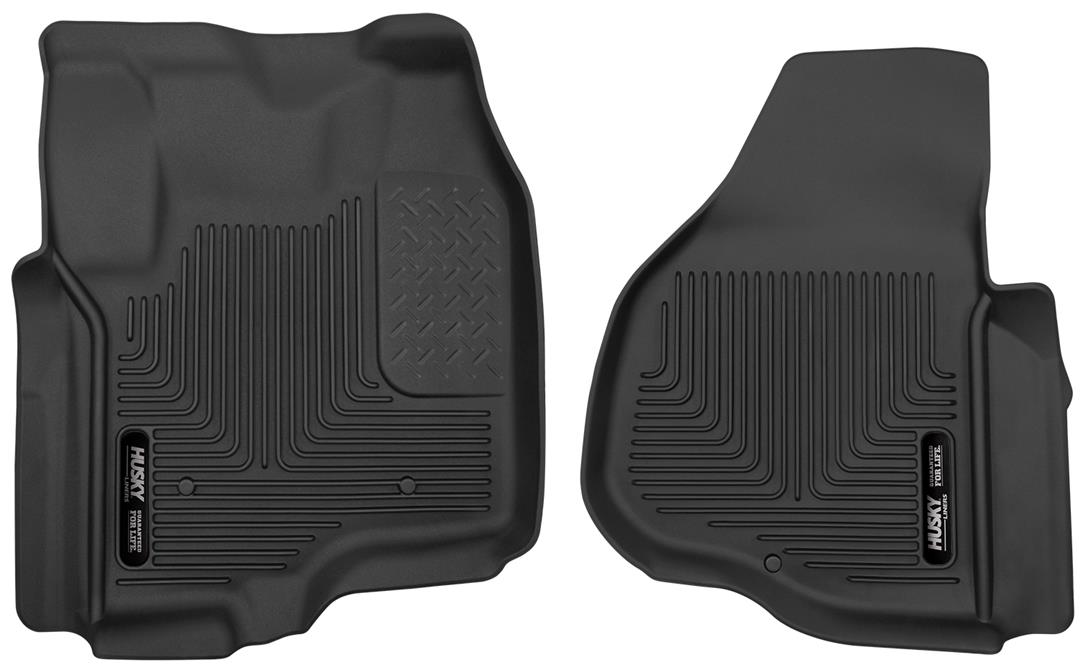Husky Liner Floor Liner 53321 X-act Contour; Molded Fit; Raised Channels And Edges; Black; TPE Thermoplastic Elastomer; 2 Piece