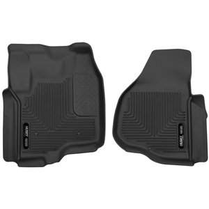Husky Liner Floor Liner 53321 X-act Contour; Molded Fit; Raised Channels And Edges; Black; TPE Thermoplastic Elastomer; 2 Piece