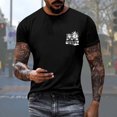 thumbnail image 4 of T-shirt à Imprimé Cocotier à la Mode pour Hommes, Manches Courtes, Col Rond, Décontracté, Tendance Fleur pour Hommes, Haut Basique Stylé, 4 of 4