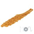 thumbnail image 1 of Woven Feeding Toy, Multifunctional Hanging Feeding Net Bag Convenient Strong With 2 Hooks For Rooster For Parrots For Hen Black Net + Fruit Fork With Chain,Yellow Net +Fruit Fork, 1 of 8