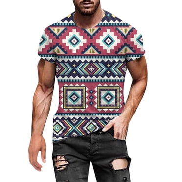 RKSTN Mens Shirts Short Sleeve Fashion Summer Neckline T-shirt Printing Pattern Short Sleeve Hawaiian Shirts for Men