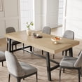 thumbnail image 3 of EastVita 71" Rectangular Dining Table for 6-10 - Farmhouse Kitchen Table, Wood, 3 of 5