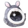 thumbnail image 3 of Cats Cave Bed Removable Soft Cushion Comfortable Cat Privacy Space Small Dog Bed Gray Small, 3 of 9
