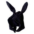 thumbnail image 1 of EYIIYE Kids Girls Boys Solid Color Fleece Hat Bunny Ear Hat Button Closure Rabbit Hat Cute Soft Warm Winter Cap, 1 of 3