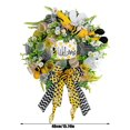 thumbnail image 1 of Bee Festival Wreath Spring Decorating Festival Front Door Wreath Decoration, 1 of 2
