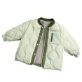 thumbnail image 1 of MIASHUI Kids Winter Jackets Boys Girls Solid Color Crew Neck Down Jacket Warm Tops,Green,2-3 Years, 1 of 5