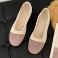thumbnail image 3 of Casual Shoes For Women, Color-Block Canvas Slip-On Flats with Round Toe and Soft Sole for Spring and Summer, Large Sizes Available, 3 of 4