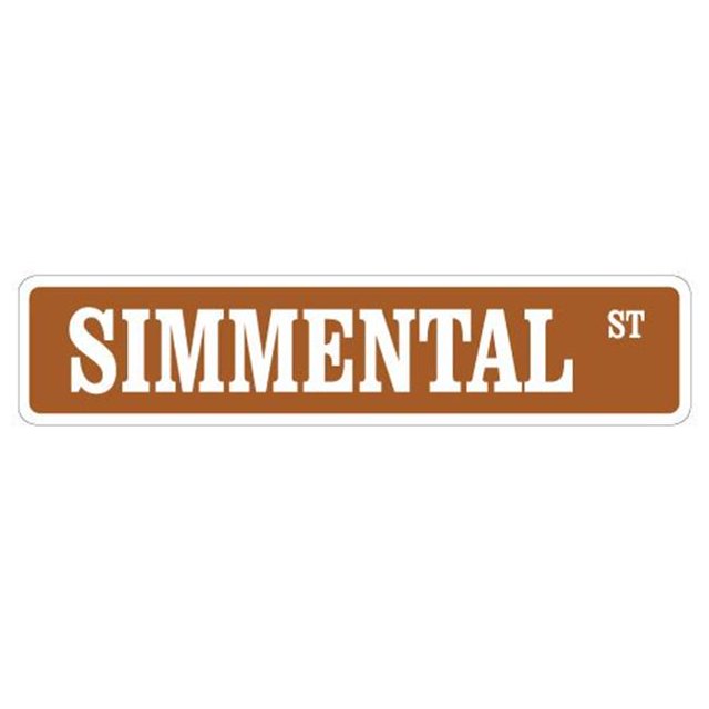 SignMission Simmental SS-836- 8 x 36 Po Panneau de Signalisation Simmental - Ferme d'Élevage de Bovins de Vache