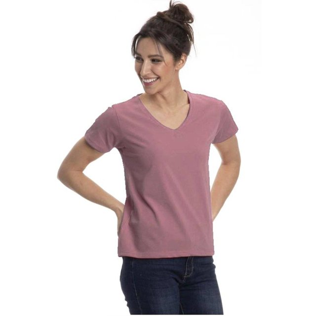 Sierra Socks T-Shirts à Col en V pour Femmes (m, Vieux Rose)