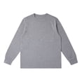 thumbnail image 1 of GigrtiJin Mens Shirts Round-Neck Long Sleeve Casual Solid Color Blouses Fashion Comfy Loose Basic Pullover Tops, 1 of 2