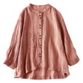 thumbnail image 1 of CEHVOM Chemise à Col Rond à la Mode des Femmes Dégagement Haut en Vrac, 1 of 6