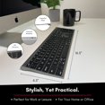 thumbnail image 2 of Macally Wireless Bluetooth Keyboard for Mac - Compatible Apple Keyboard Wireless for Mac iOS PC Android - Switch Between 3 Devices with Multi Device Mac Bluetooth Keyboard for Ma, 2 of 6