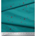 thumbnail image 3 of Soimoi Green Heavy Satin Fabric Brush Stroke & Dots Abstract Print Sewing Fabric Yard 54 Inch Wide, 3 of 3